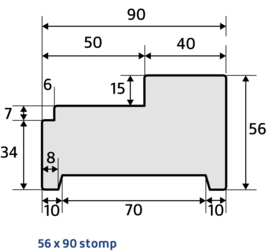 Hardhouten Kozijn Skantrae 56 x 90 Stomp Universeel