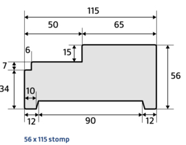 Hardhouten Kozijn Skantrae 56 x 115 STOMP Universeel