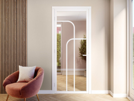 CanDo Elegant Flow Binnendeur Wit Gegrond ELG2-2C05 | Blank Glas