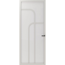 CanDo Elegant Flow Binnendeur Zwart Gegrond ELG2-2D05 | Mat Glas