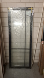 R21 Skantrae SlimSeries Zwarte Binnendeur SSL 4007 Blank glas  opdek rechts blankglas 78x211,5 cm