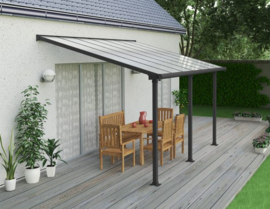 Olympia Terrasoverkapping Grijs Blanke Beglazing 425x295x260-305 cm