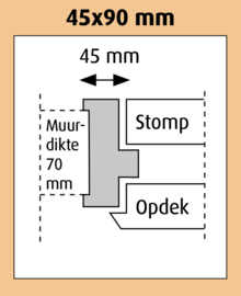 Universeel 45x90 hardhout kozijn