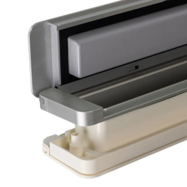 Homebox brievenbus Buitenklep aluminium & Binnenklep crème wit (RAL 9001)