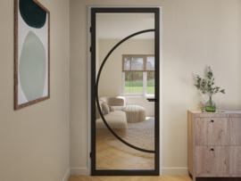 CanDo Elegant Flow Binnendeur ELG2-AC03 Intense Black | Blank Glas