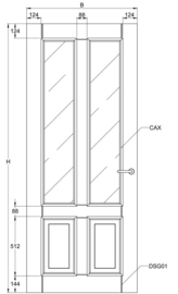 Svedex binnendeur Character CA04 8-vlaks satijn glas