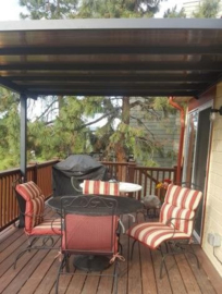 Olympia Terrasoverkapping Grijs Blanke Beglazing 924x295x260-305 cm