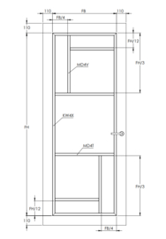 Svedex binnendeur Front FR509 satijn glas