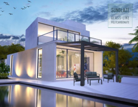 Stockholm Terrasoverkapping Grijs Blanke Beglazing 950x330,5-341x256,5-324 cm