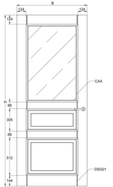 Svedex binnendeur Character CA09 blank facet glas (rilgeslepen)