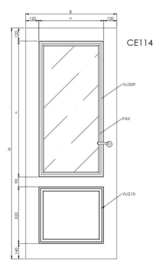 Svedex binnendeur Cameo CE114 blank facet glas (rilgeslepen)