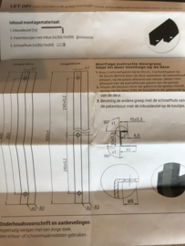 Deurgreepset Vernal 50 cm (Mat zwart)