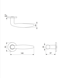 Sigaar model deurkruk Wit structuur | Ten Hulscher