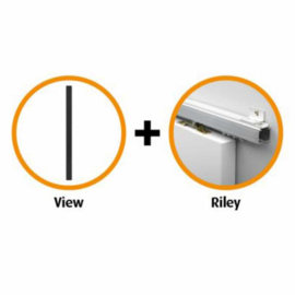 Schuifdeur pakket CanDo Riley schuifsysteem + View Zwart deurgreep - CANHP615