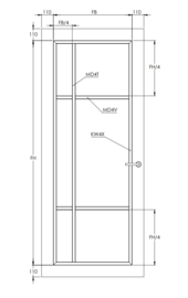 Svedex binnendeur Front FR501 satijn glas