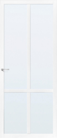 83 x 201,5 cm OPDEK LINKS Skantrae SlimSeries witte Binnendeur SSL 4428 blank glas **VOLLEDIG VERPAKT**