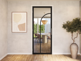 CanDo Elegant Flow Binnendeur ELG2-AC02 Intense Black | Blank Glas