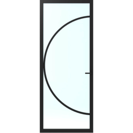 CanDo Elegant Flow Binnendeur Zwart Gegrond ELG2-1C03 | Blank Glas