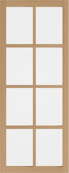 WK 6318 Weekamp Eiken glasdeur afgelakt