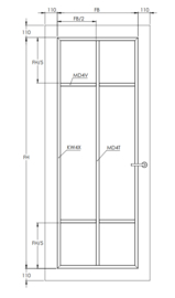 Svedex binnendeur Front FR513 blank glas