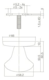 Intersteel Basis voordeurset veiligheidsbeslag SKG3 Jura rond met kerntrekbeveiliging rvs zwart