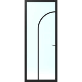 CanDo Elegant Flow Binnendeur Zwart Gegrond ELG2-1C02 | Blank Glas