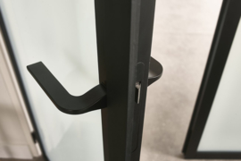 Draaideur pakket Slimserie hang en sluitwerk - Deurkruk Cleves minimal mat zwart