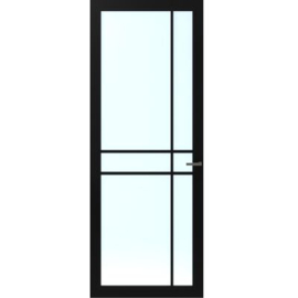 CanDo Cover Glass Binnendeur Carbon Black COV3-DC05 | Blank Glas
