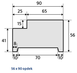 Hardhouten Kozijn Skantrae 56 x 90 Opdek Universeel