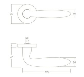 Intersteel Deurkruk Sigaar op rozet mat zwart