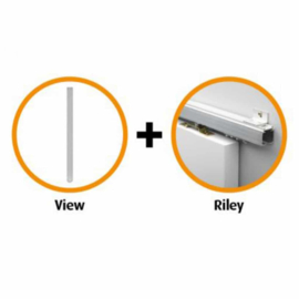 Schuifdeur pakket CanDo Riley schuifsysteem + View RVS deurgreep - CANHP616