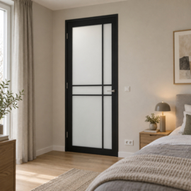 CanDo Cover Glass Binnendeur Carbon Black COV3-DD05 | Mat Glas