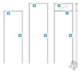 Austria Flexikozijn Grenen wit 270x93 cm muurdikte 7-8 cm