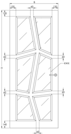 Svedex binnendeur Random RD04 blank glas