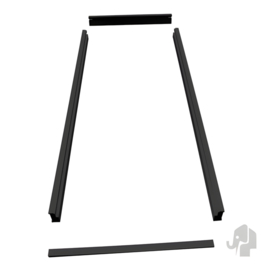 Montagekozijn Grenen Binnendeur Stomp | Zwart Gegrond | Wanddikte 70mm