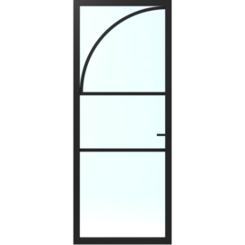 CanDo Elegant Flow Binnendeur Zwart Gegrond ELG2-1C04 | Blank Glas