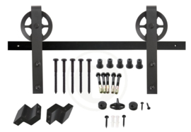 Schuifdeursysteem Wheel mat zwart