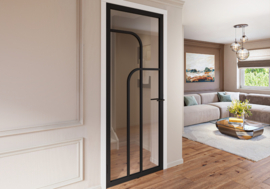 CanDo Elegant Flow Binnendeur ELG2-AC05 Intense Black | Blank Glas