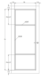 Svedex binnendeur Front FR515 satijn glas
