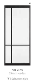 Skantrae SlimSeries Ultra Zwarte Binnendeur SSL 4109 Blank Glas