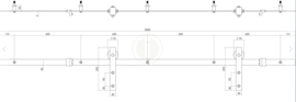 Schuifdeursysteem basic RVS geborsteld