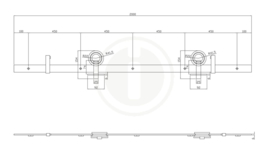 Schuifdeursysteem modern top RVS geborsteld