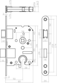 Intersteel Woningbouw cilinder dag- en nachtslot 55 mm rvs geborsteld