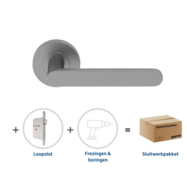 Draaideur pakket hang en sluitwerk - Deurkruk Arc Signature 19 Regular RVS