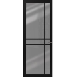 CanDo Cover Glass Binnendeur Carbon Black COV3-DE05 | Rookglas