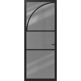 CanDo Elegant Flow Binnendeur Zwart Gegrond ELG2-1E04 | Rook Glas