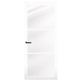 Nero Legno Genova White binnendeur Blank glas