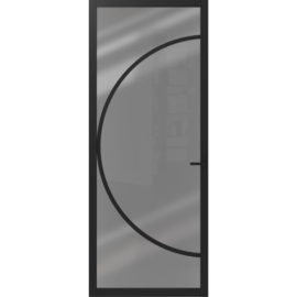 CanDo Elegant Flow Binnendeur Zwart Gegrond ELG2-1E03 | Rook Glas