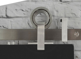 Schuifdeursysteem modern top RVS geborsteld