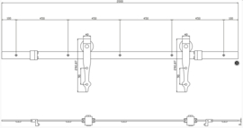 Schuifdeursysteem classic mat zwart